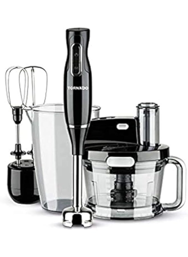 TORNADO Hand Blender 1000 Watt Food Processor Whisk Black THB-1000MK - Image 1